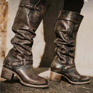 Freebird by Steven Cody Brown Knee High leather Boots 8 EUC